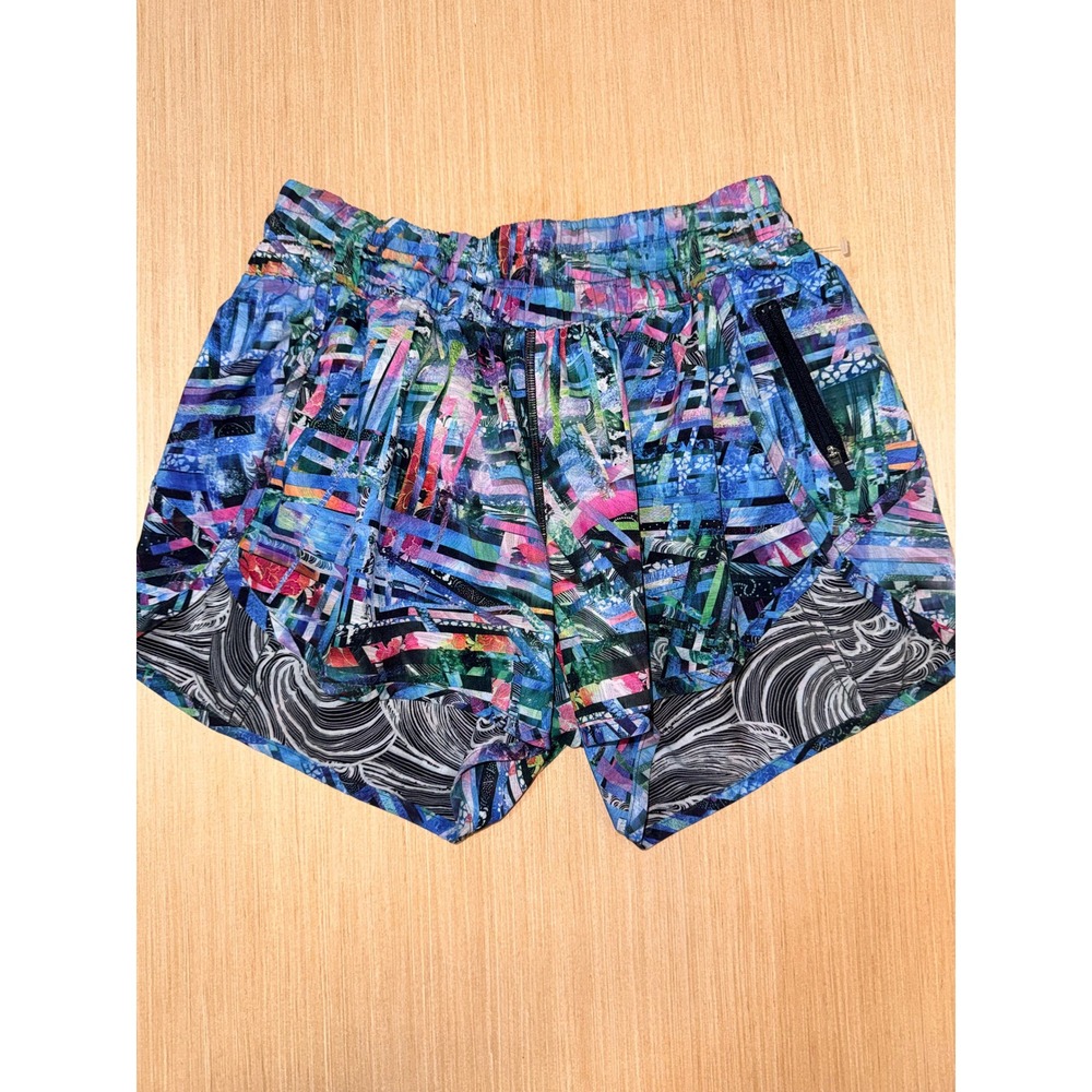 RARE Lululemon SeaWheeze 2018 Electric Beach Tracker Shorts Size 8 RARE
